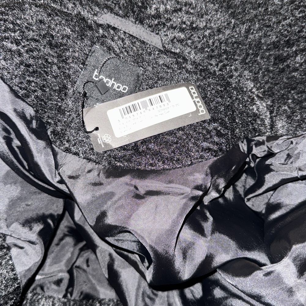 PLUS BRUSHED‎ SHAWL COLLAR BELTED COAT - Picture 5 of 6